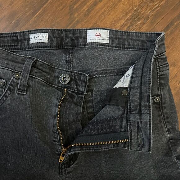 AG ADRIANO GOLDSCHMIED B-Type 03 Straight Jeans in Black - Picture 3 of 12